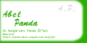 abel panda business card